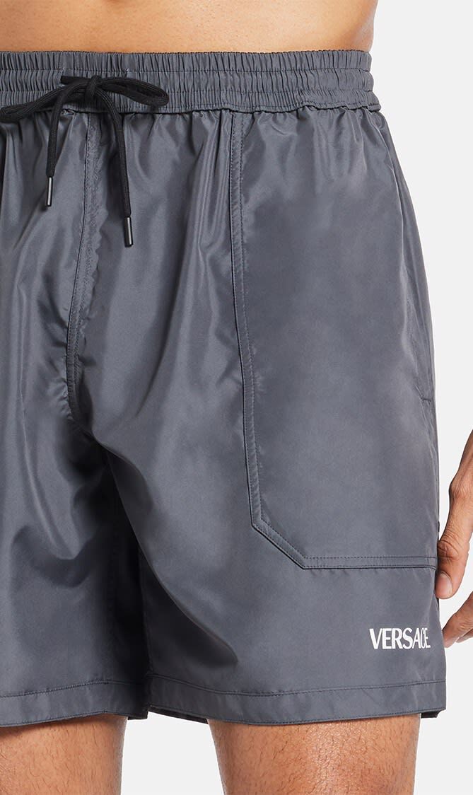 SWIM SHORTS TEX NYLON REVERSIBLE BAROCCO + TEX SOLID