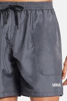 SWIM SHORTS TEX NYLON REVERSIBLE BAROCCO + TEX SOLID