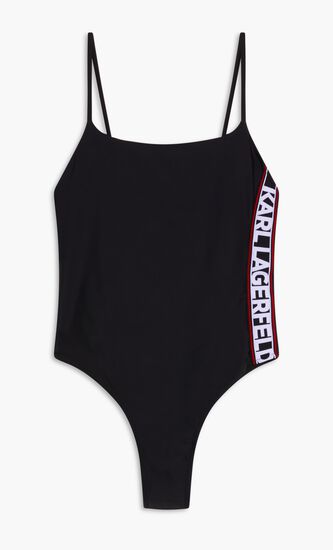Elongated Logo Swimsuit