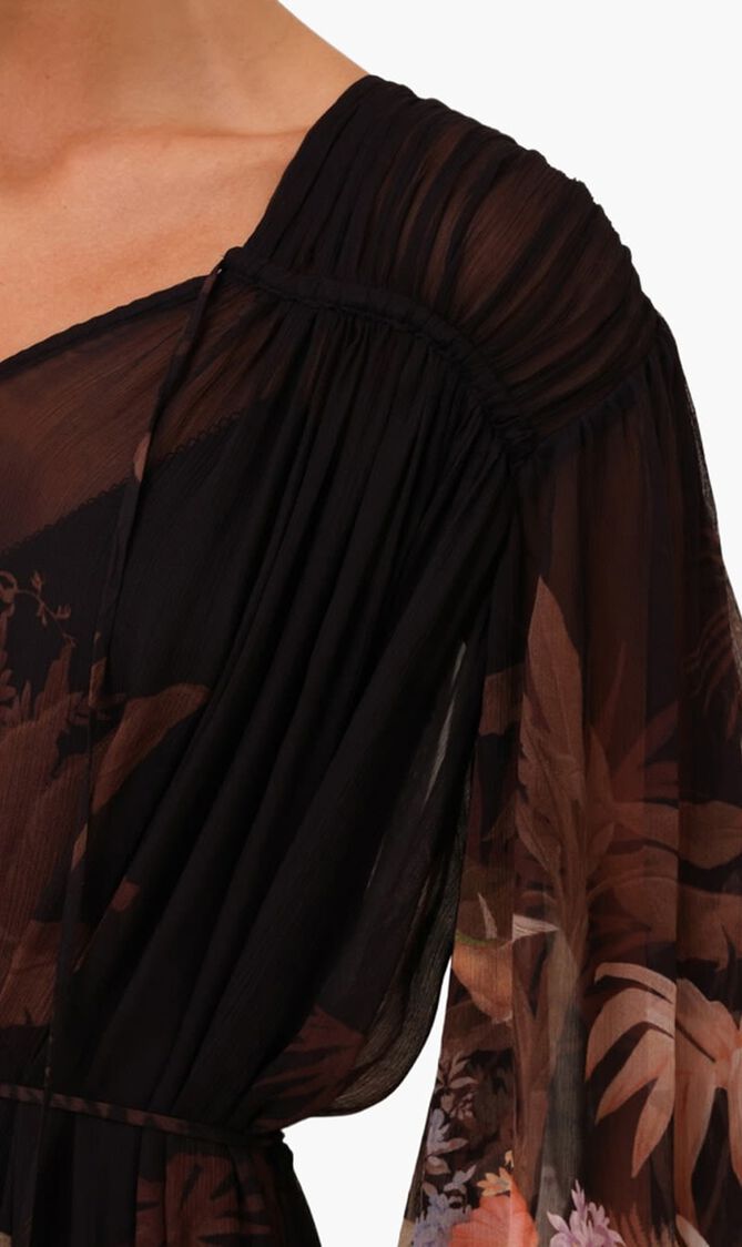 ILLUMINATE DRAWN SHEATH DRESS