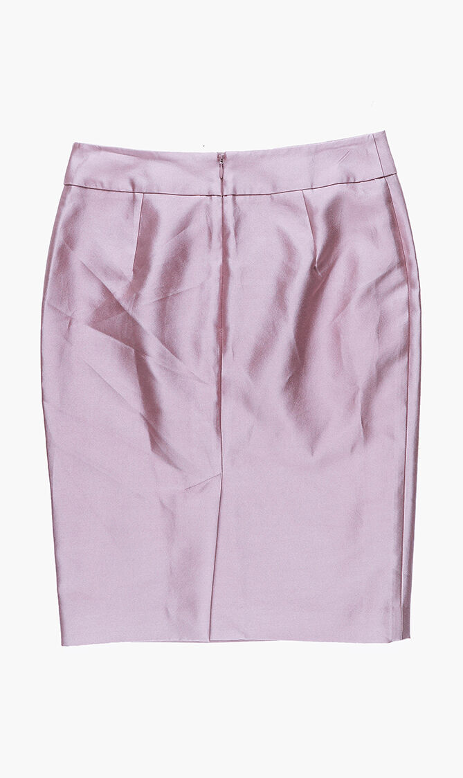 Plain Cotton-Blend Skirt