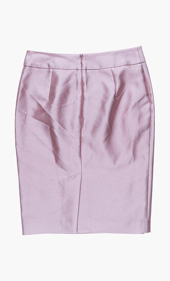 Plain Cotton-Blend Skirt