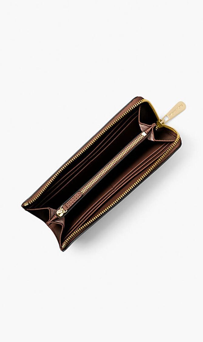 Jet Set  Leather Quarter-Zip Wallet