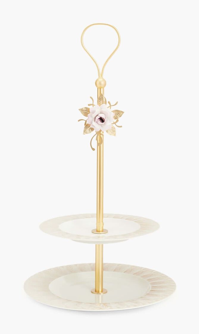 Peacock Extravaganza Cake Stand Gold