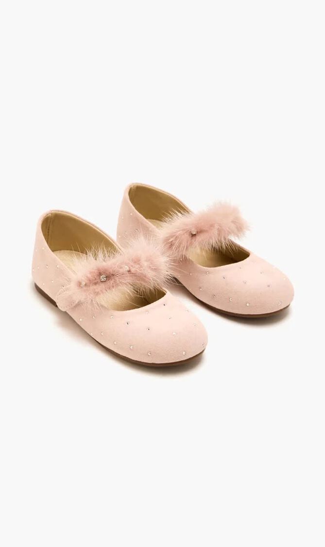 BABYWALKER Crystal-embellished ballerinas