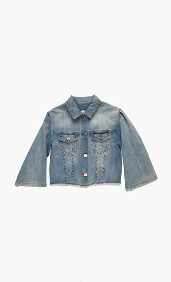 Embroidered Logo Denim Jacket