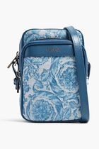 CROSSBODY FABRIC JACQUARD CALF LEATHER