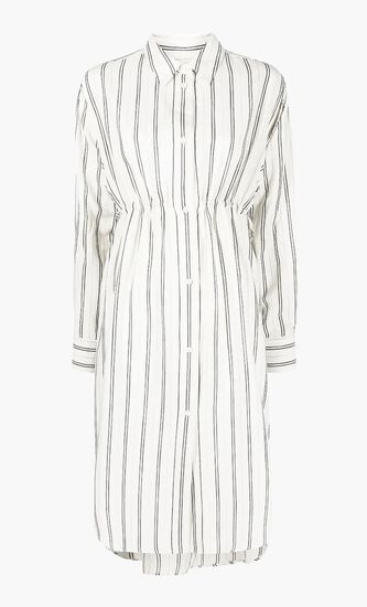 Striped Long Sleeve Shirt Dress