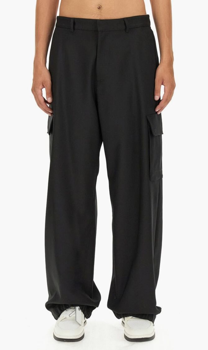 OW EMB DRILL CARGO PANT BLACK BLACK