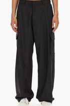 OW EMB DRILL CARGO PANT BLACK BLACK