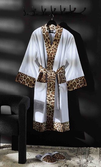 Cotton Terry Bath Robe Small White