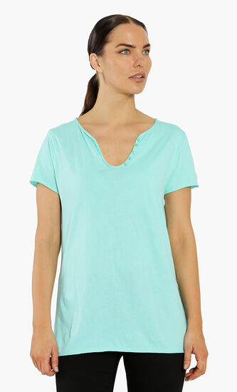 Tunys Slub Overdyed Henley T-Shirt
