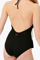 Long Ruffles Plain Swimsuit