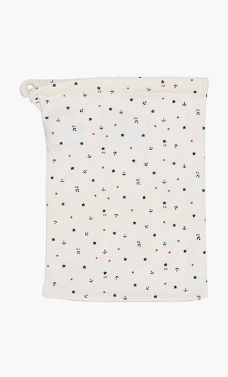 Anchor and Star Print Pouch