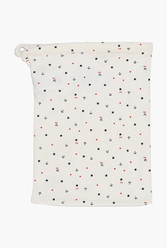 Anchor and Star Print Pouch