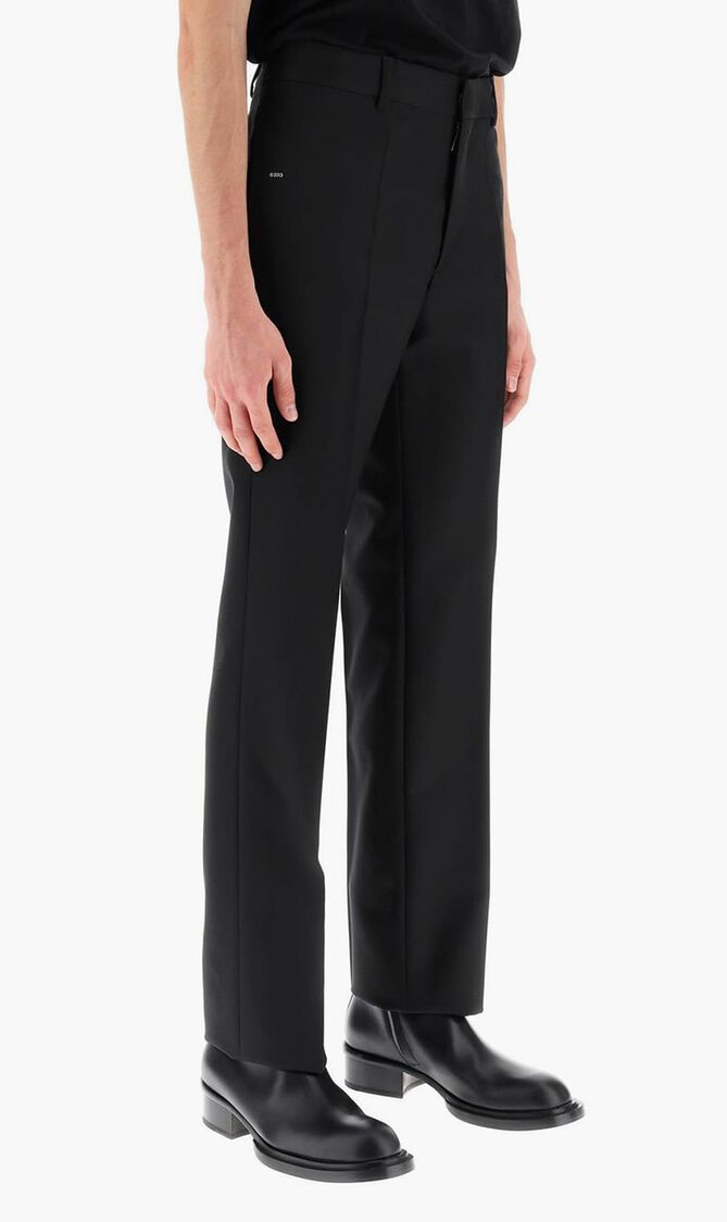 CORP DRILL SLIM PANT BLACK WHITE