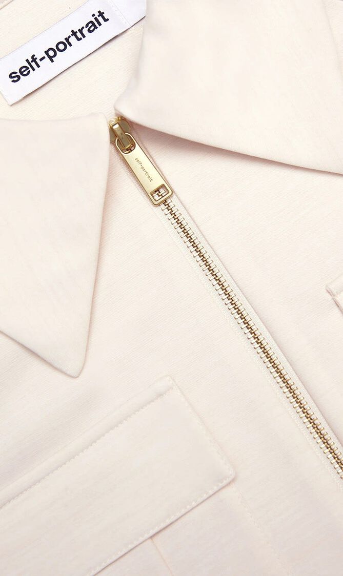 CREAM TWILL MIDI DRESS