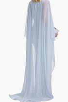 Rhinestone Cape Maxi Dress
