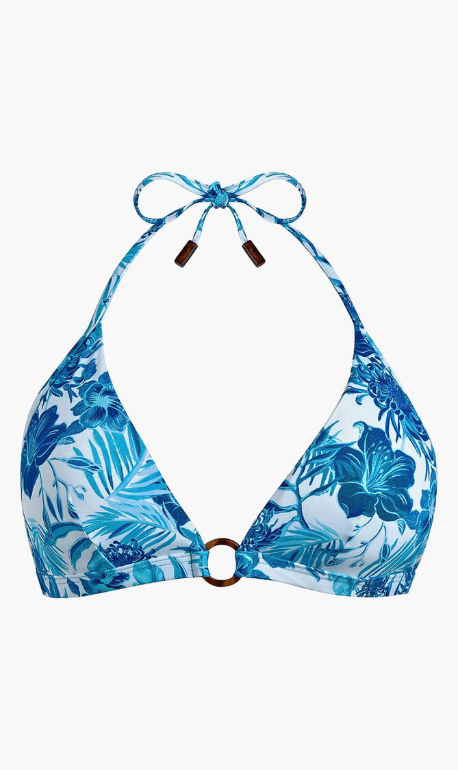 Tahiti Flowers  Halter Bikini Top
