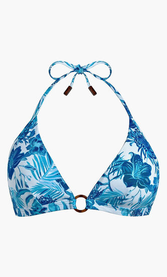 Tahiti Flowers  Halter Bikini Top