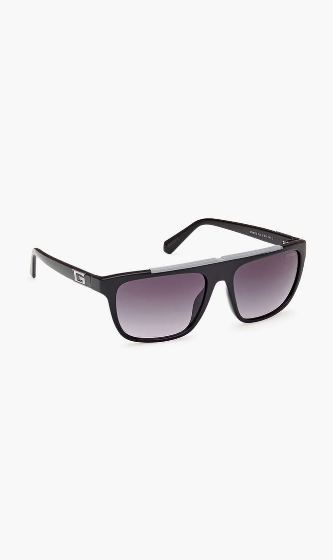 INJECTED SUN GLASSES M SHINY BLACK GRADIENT SMOKE