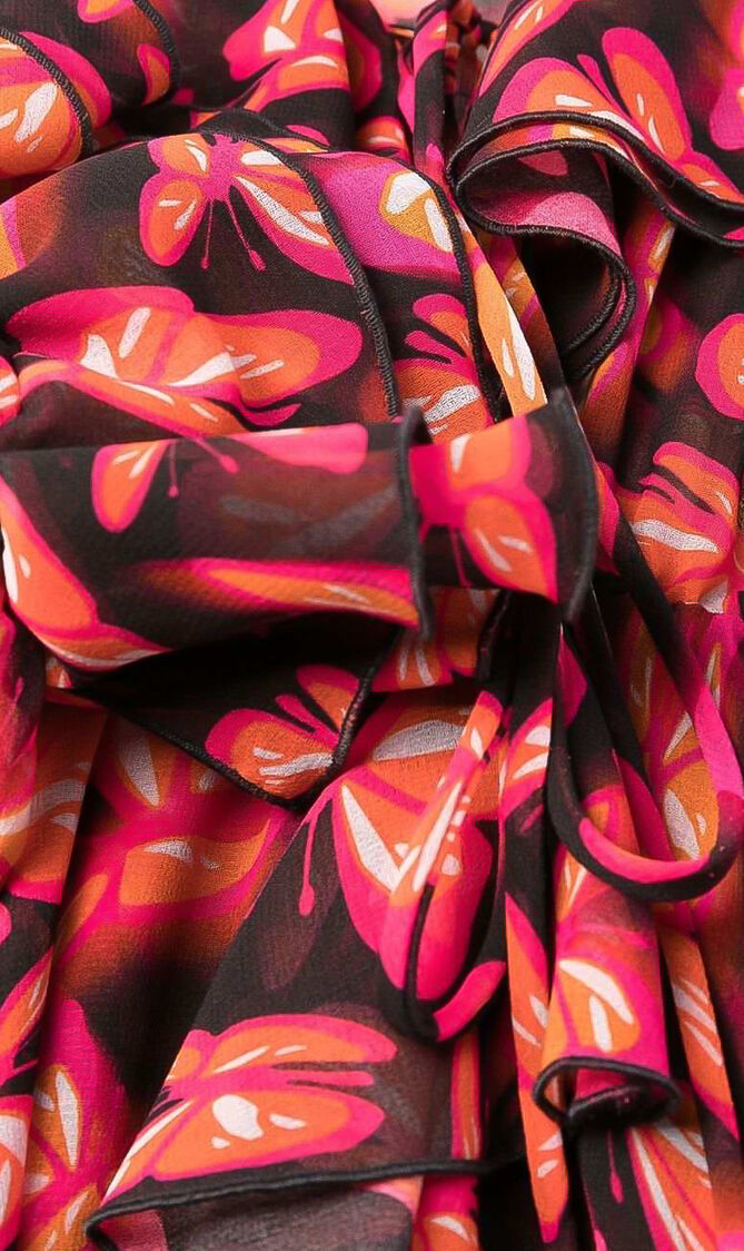 All Over Printed Motif Mini Dress