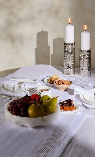 Palazzo Table Runner White