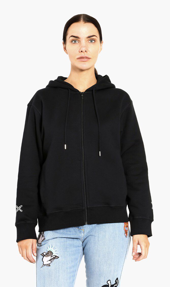 Kenzo logo zipped shop hoodie