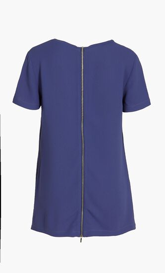Back Zipper Blouse