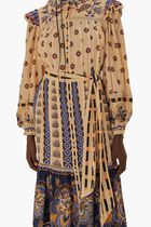 AINIKA MAXI FLORAL CREAM MIDI DRESS