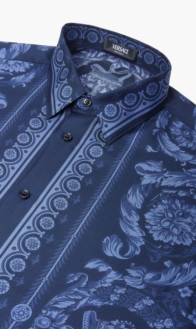 INFORMAL SHIRT BAROCCO PRINT SILK TWILL FABRIC