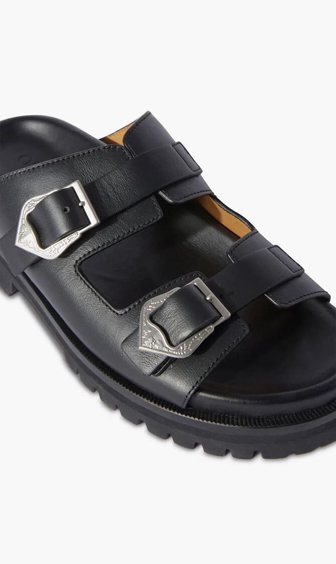 BULK ARROW SANDAL BLACK BLACK