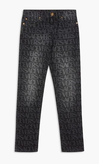 PANT DENIM MITCHEL FIT BLACK DENIM FABRIC SERIES ALLOVER LOGO LASER
