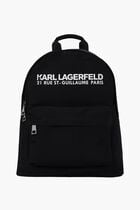 Backpack with embossed logo