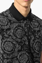 Jacquard Cotton Pique Polo Shirt