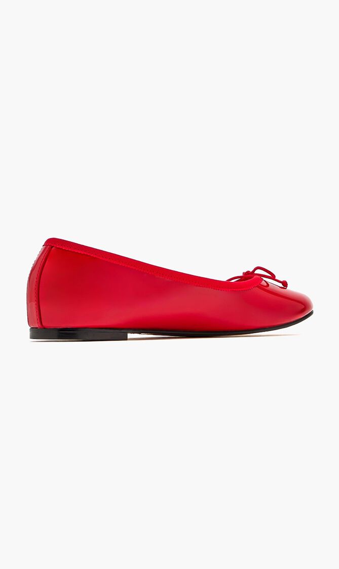CHARLOTTE RED PATENT BALLET FLATS