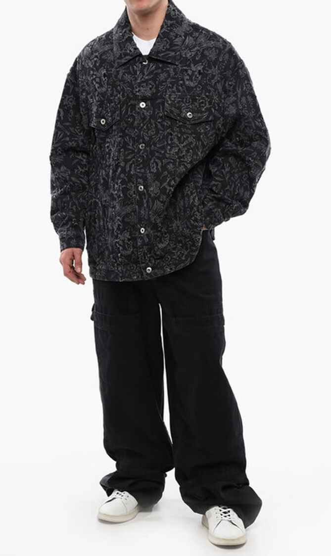 TATTOO LASER OVER DEN JKT BLACK WHITE