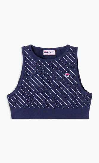 Vintage Karla Retro 80s Pinstripe Bra Top
