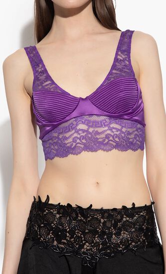 UNDERWEAR TOP LACE GREKA SAKAE + SATIN STRETCH MICRODOLLY