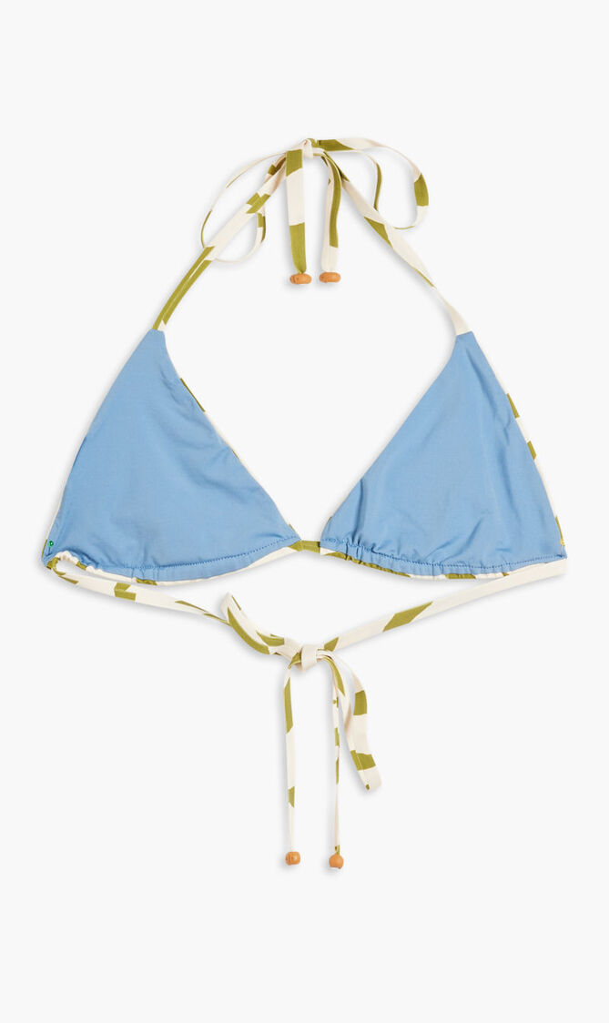 MARIANA BIKINI TOP-TRIANGLE HALTERNECK BIKINI TOP WITH SELF TIE STRINGS