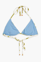 MARIANA BIKINI TOP-TRIANGLE HALTERNECK BIKINI TOP WITH SELF TIE STRINGS