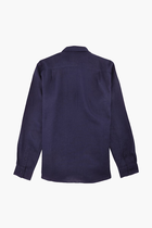 Logo Embroidered Linen Shirt