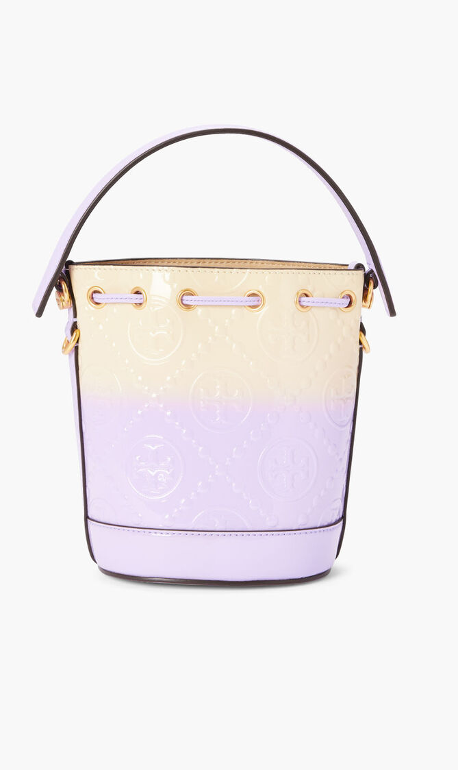 T MONOGRAM DIP DYE MINI BUCKET BAG