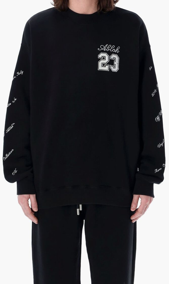 23 LOGO SKATE CREWNECK BLACK WHITE
