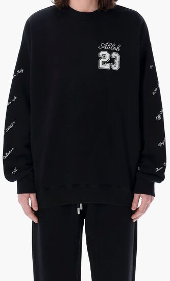 23 LOGO SKATE CREWNECK BLACK WHITE