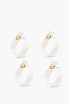 VSC MEDUSA SILVER-GOLD SET 4 NAPKIN RINGS