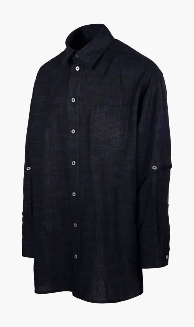 90SLOGO LINEN BUTT OVERSHIRT SALONE BLA