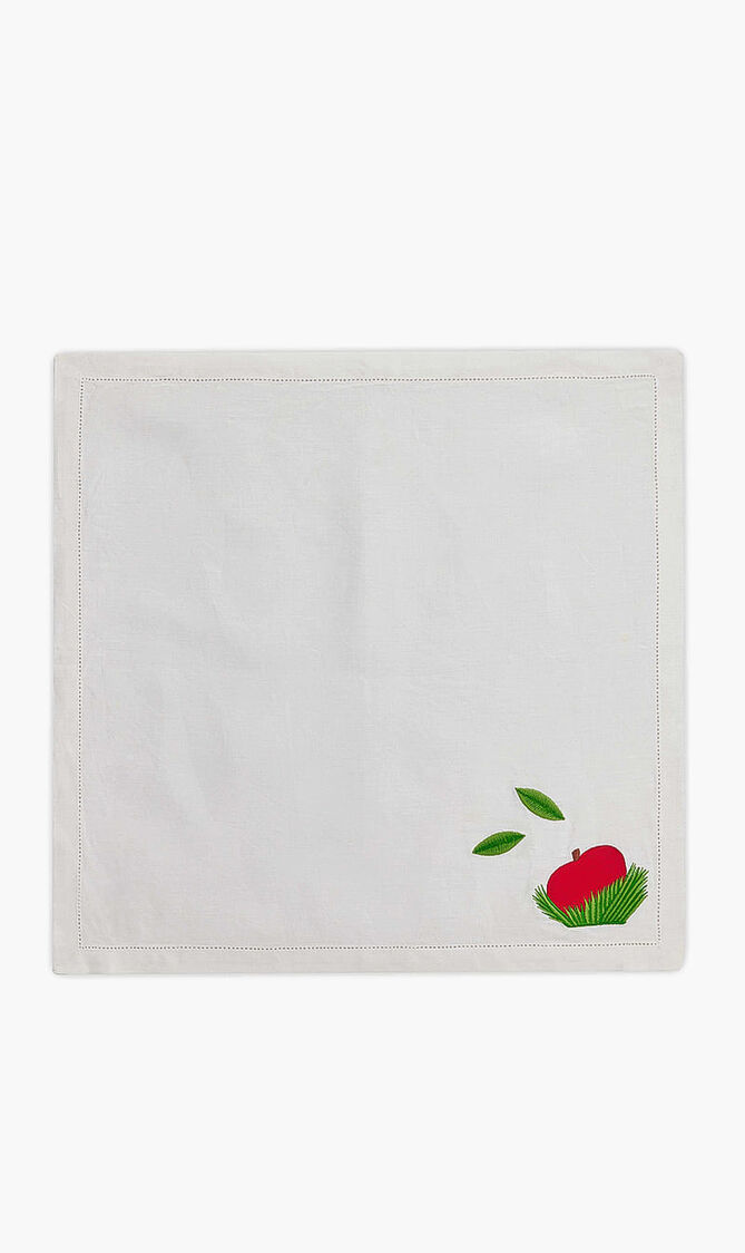 Apple Tree Napkin, White