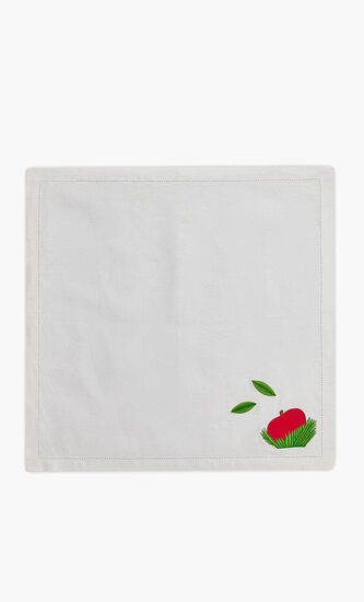 Apple Tree Napkin, White