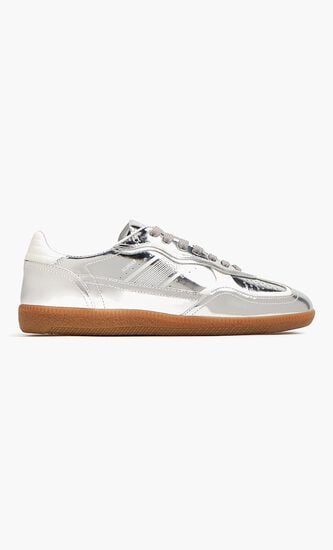 TB.490 RIFE SHIMMER SILVER CREAM LEATHER SNEAKERS